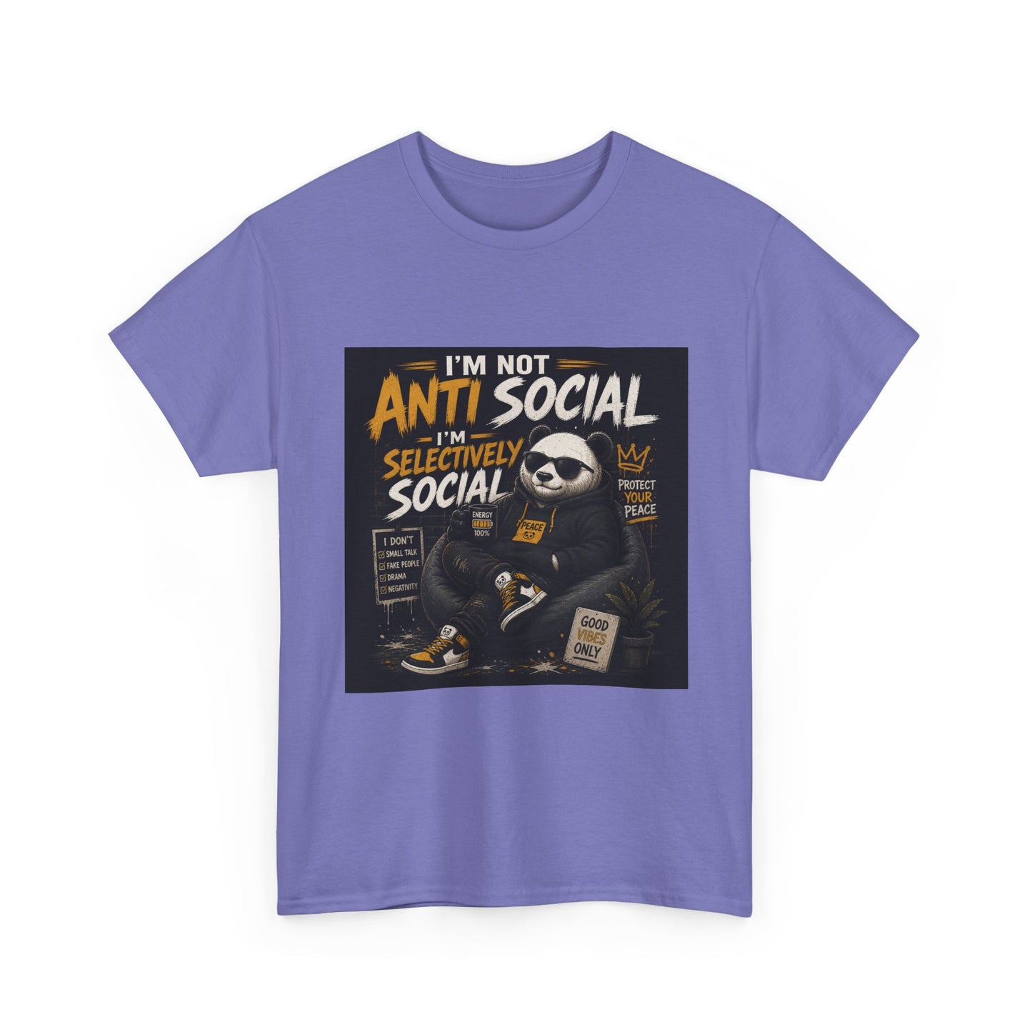 I’m Not Anti Social I’m Selectively Social sloth design Tee | funny introvert shirt