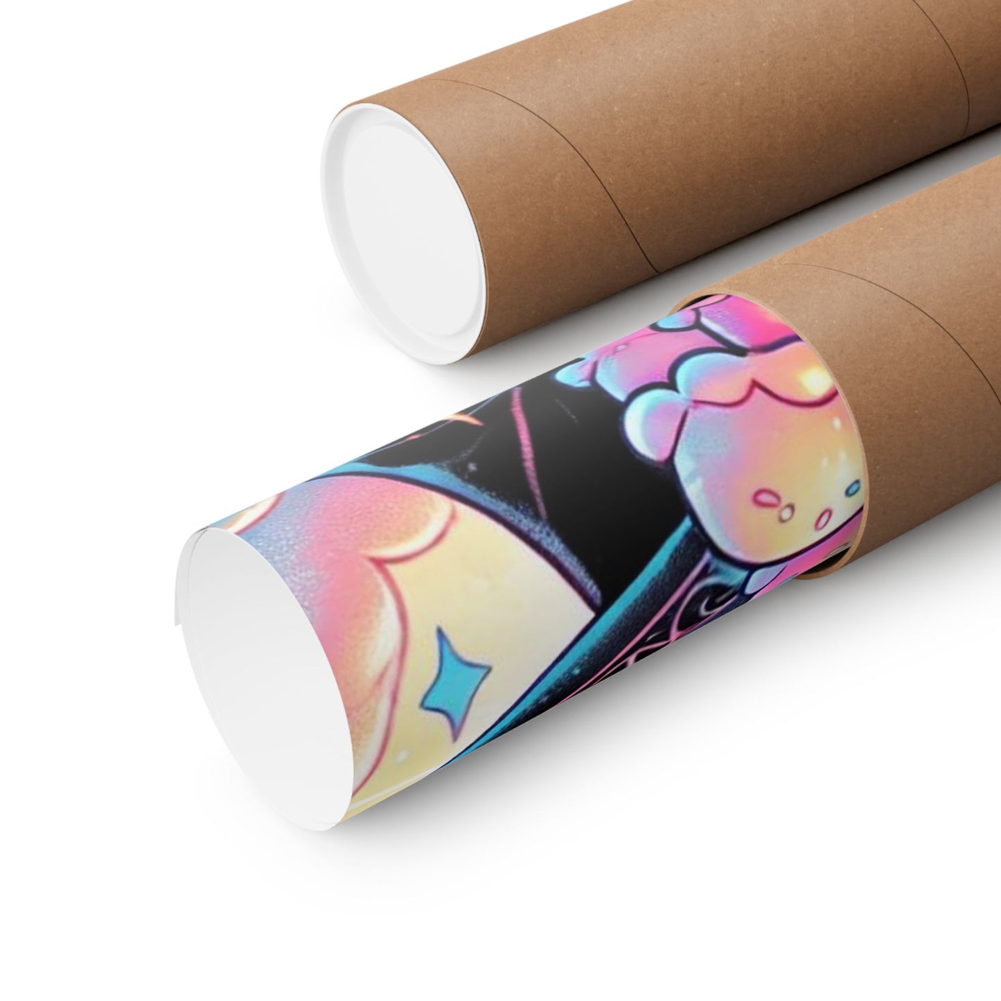 Cute Grim Reaper Ice Cream Pastel Novelty Poster
