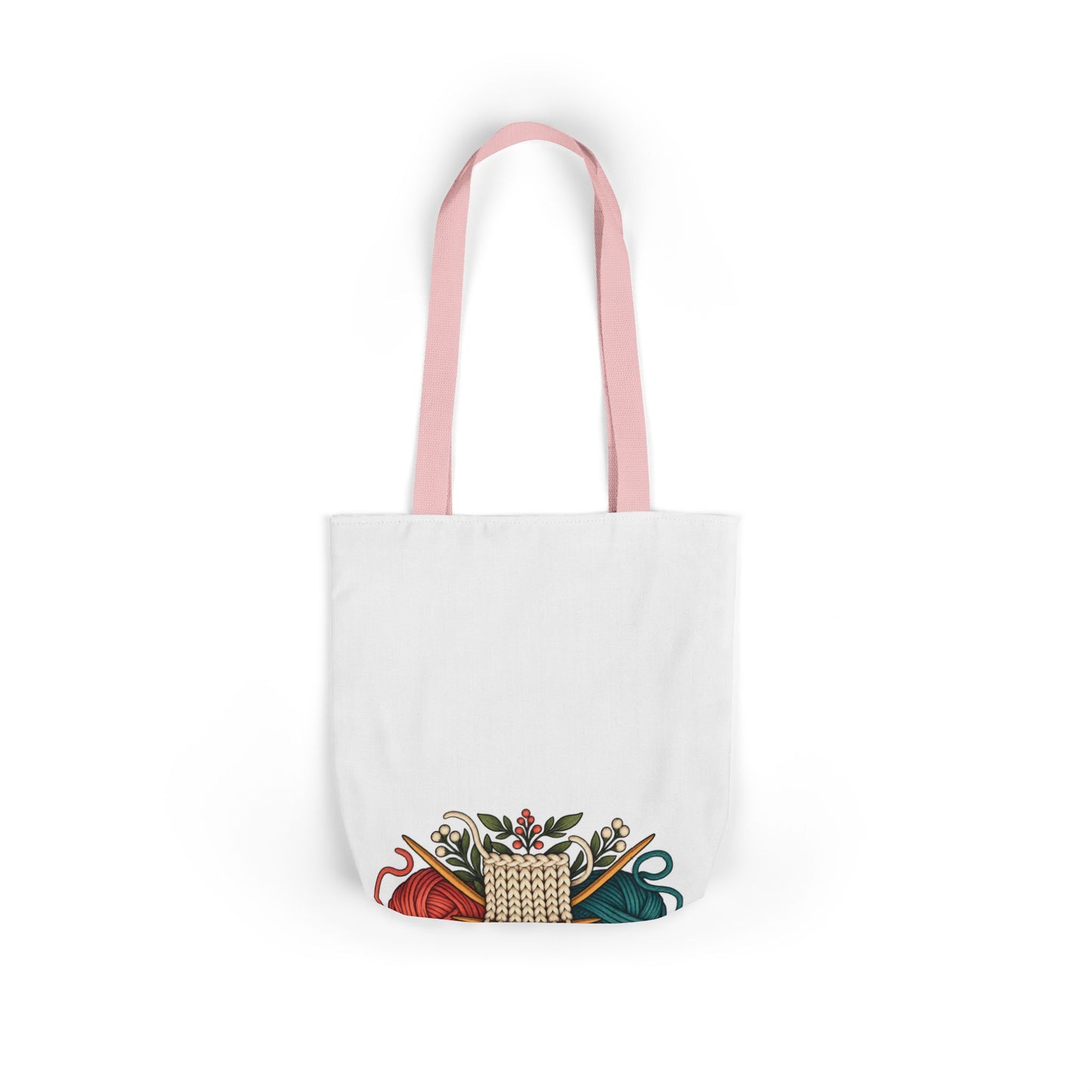 Retro Yarn and Knitting Botanical Art Tote Bag