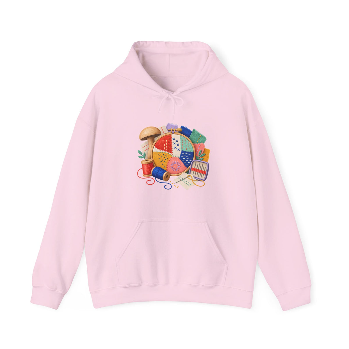 Colorful Visible Mending Workshop Hoodie