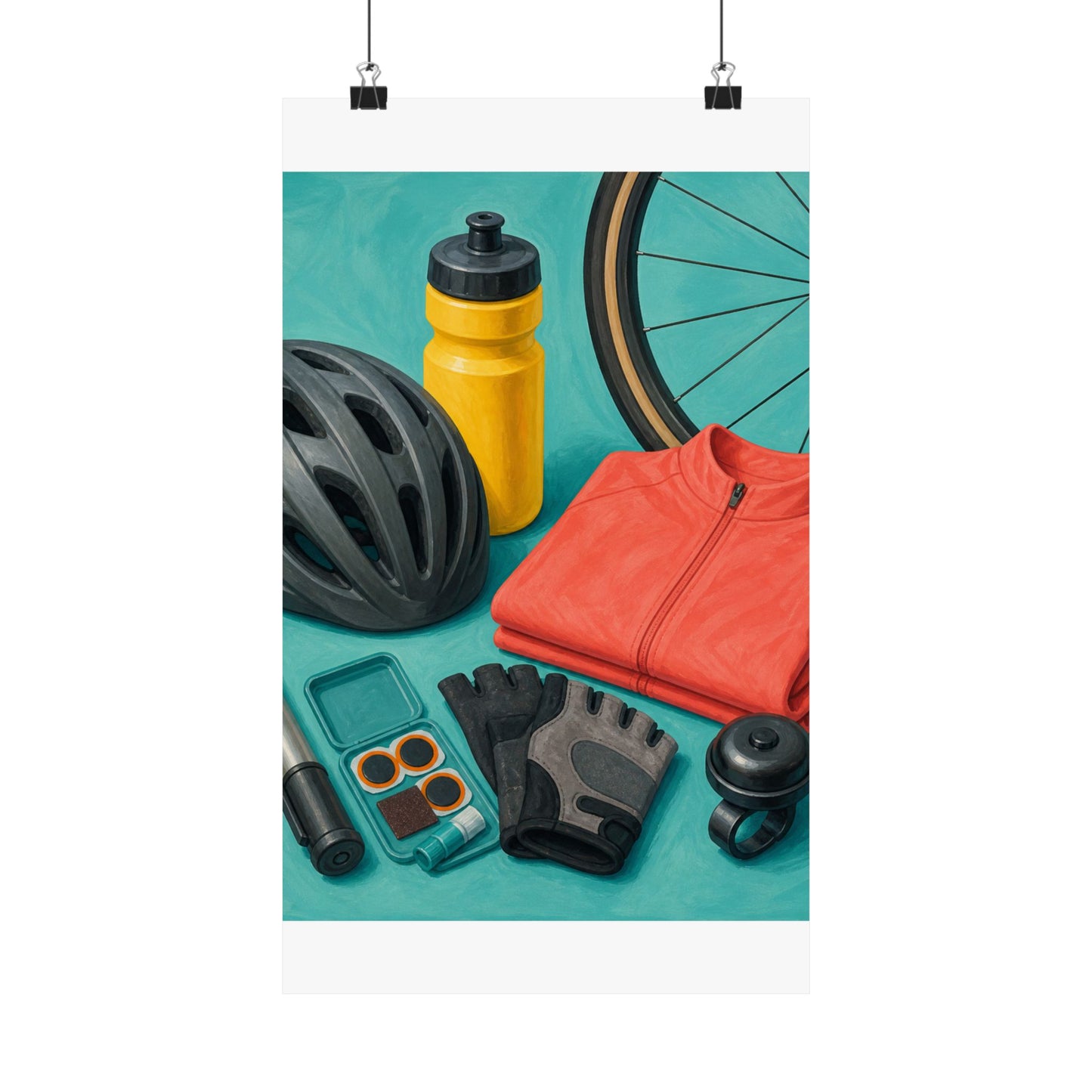 Colorful Cycling Gear Hobby Poster