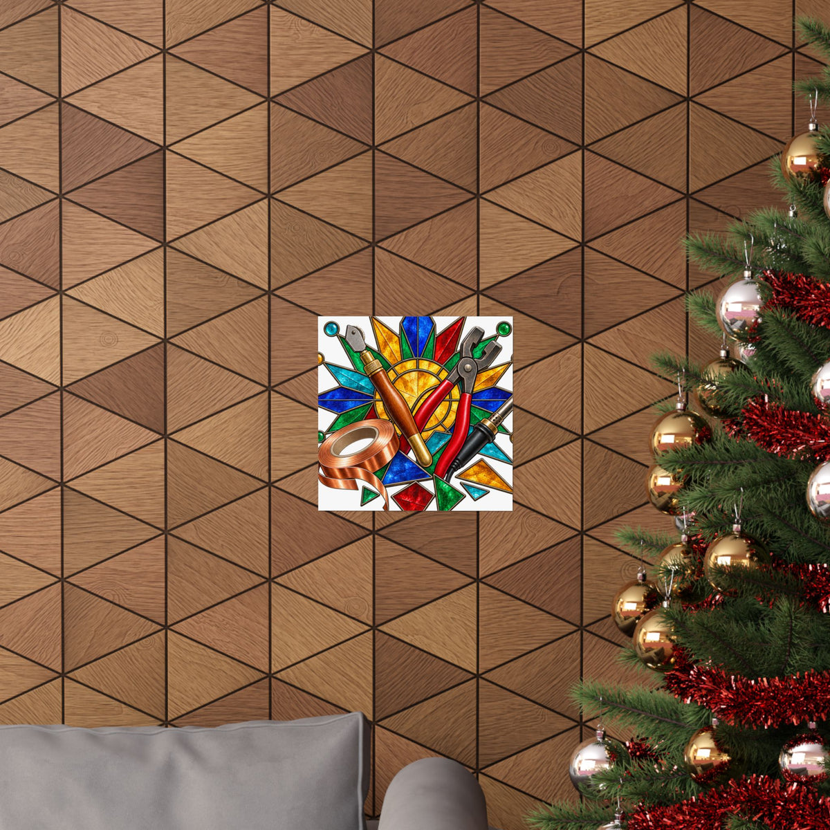 Stained Glass Workshop Tools Poster