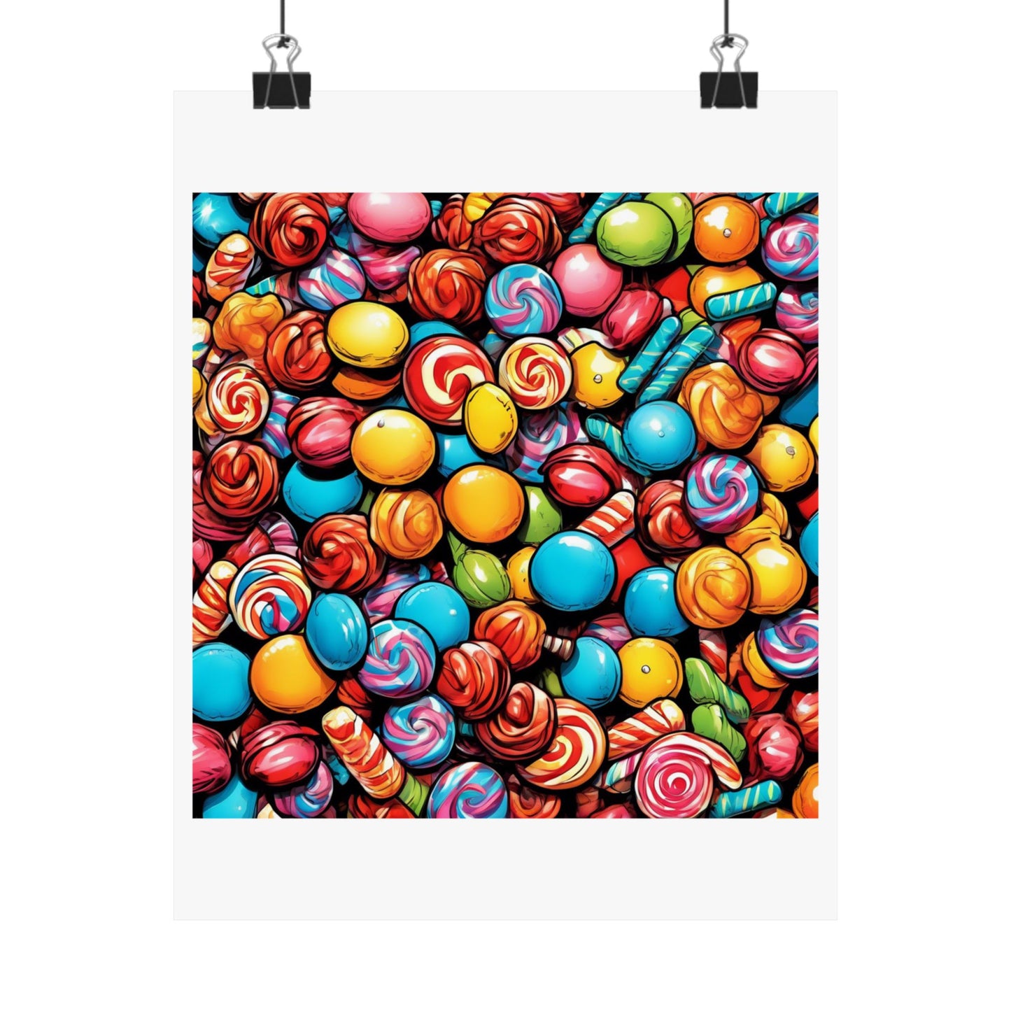 Colorful Candy Pattern Sweets Gift Art Poster