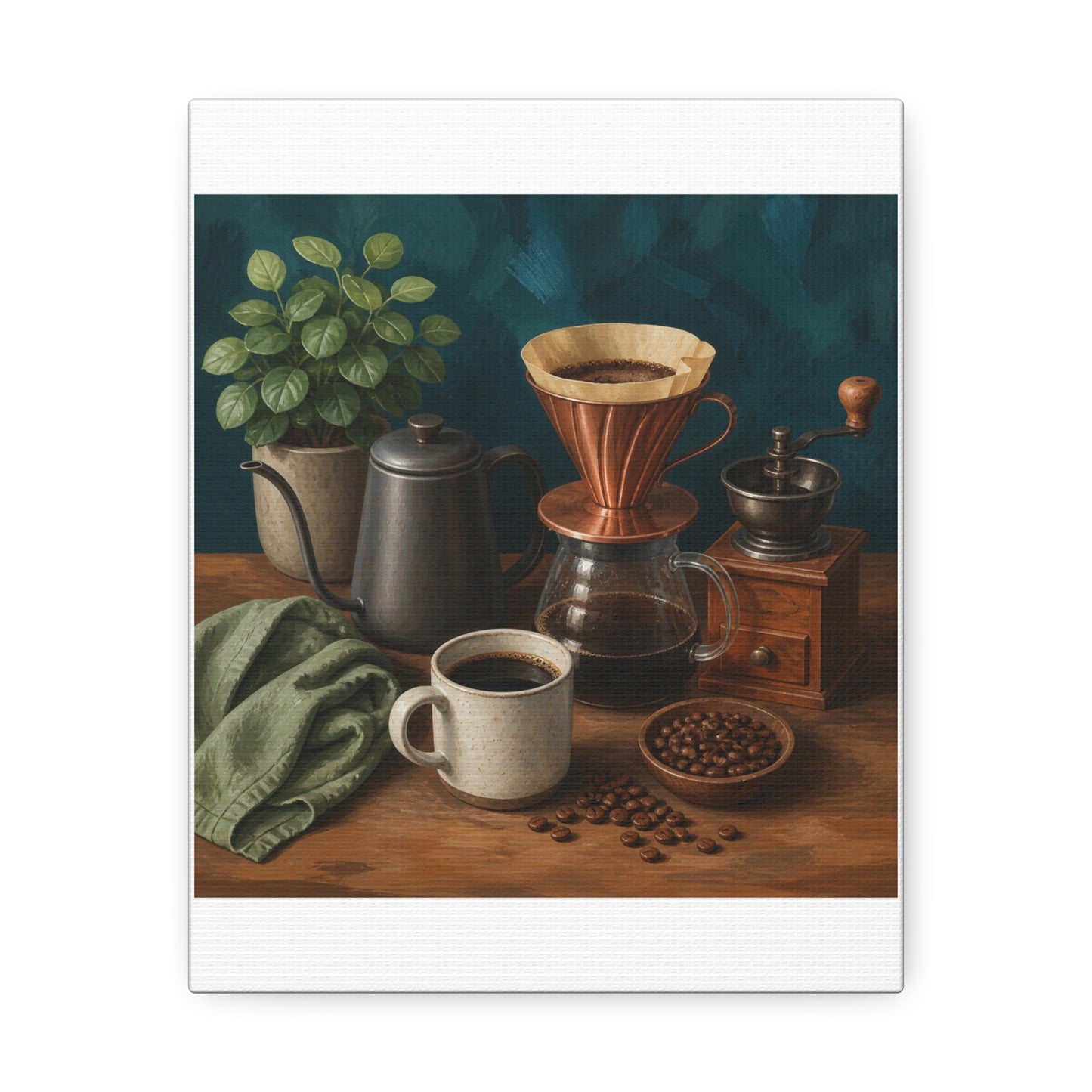 Warm Home Coffee Brewing Art Canvas Art
