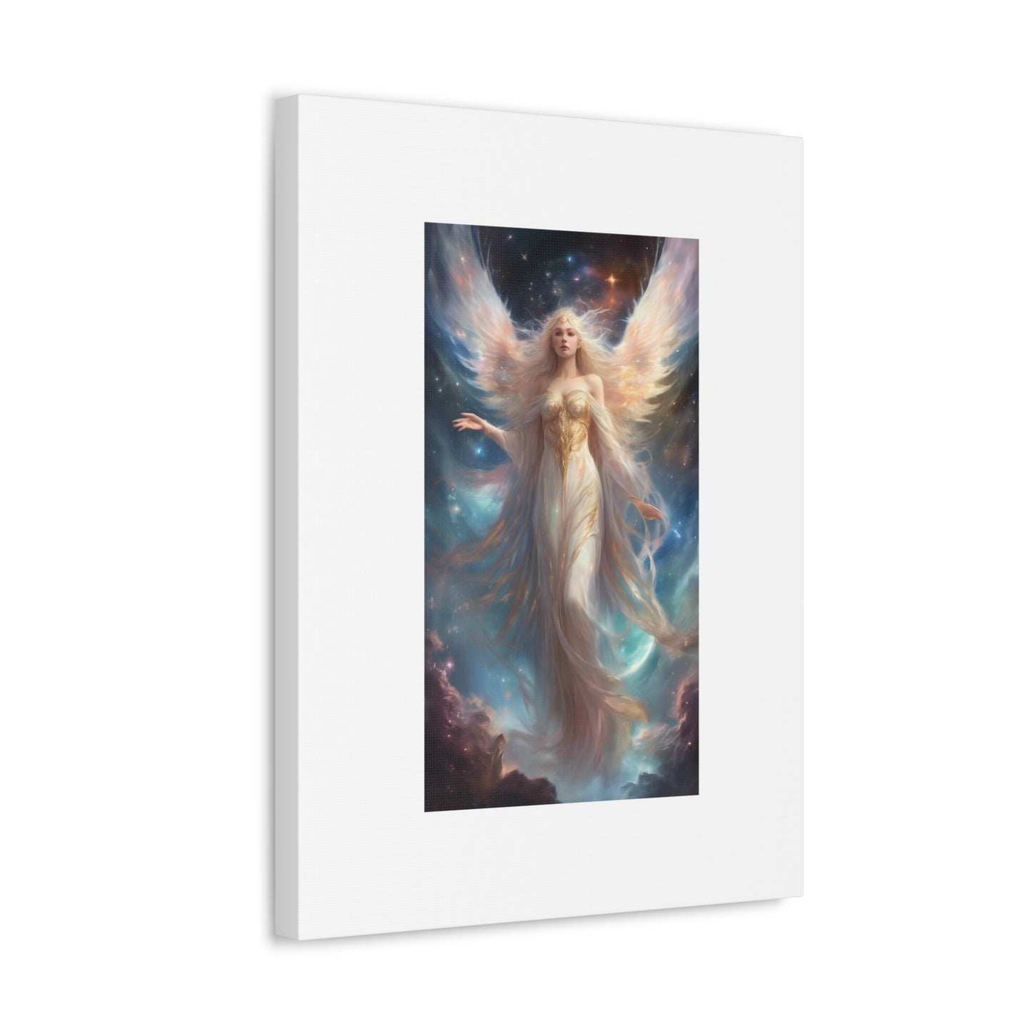 Celestial Winged Heroine Fantasy Portrait Canvas