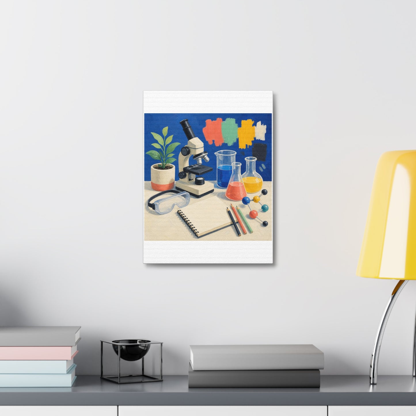 Colorful Science Lab Learning Art Canvas Art