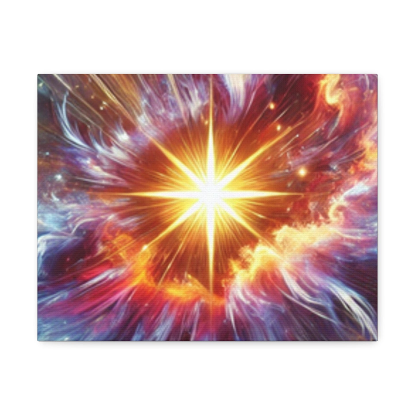 Cosmic Starburst Energy Abstract Space Canvas Wall Art Gift