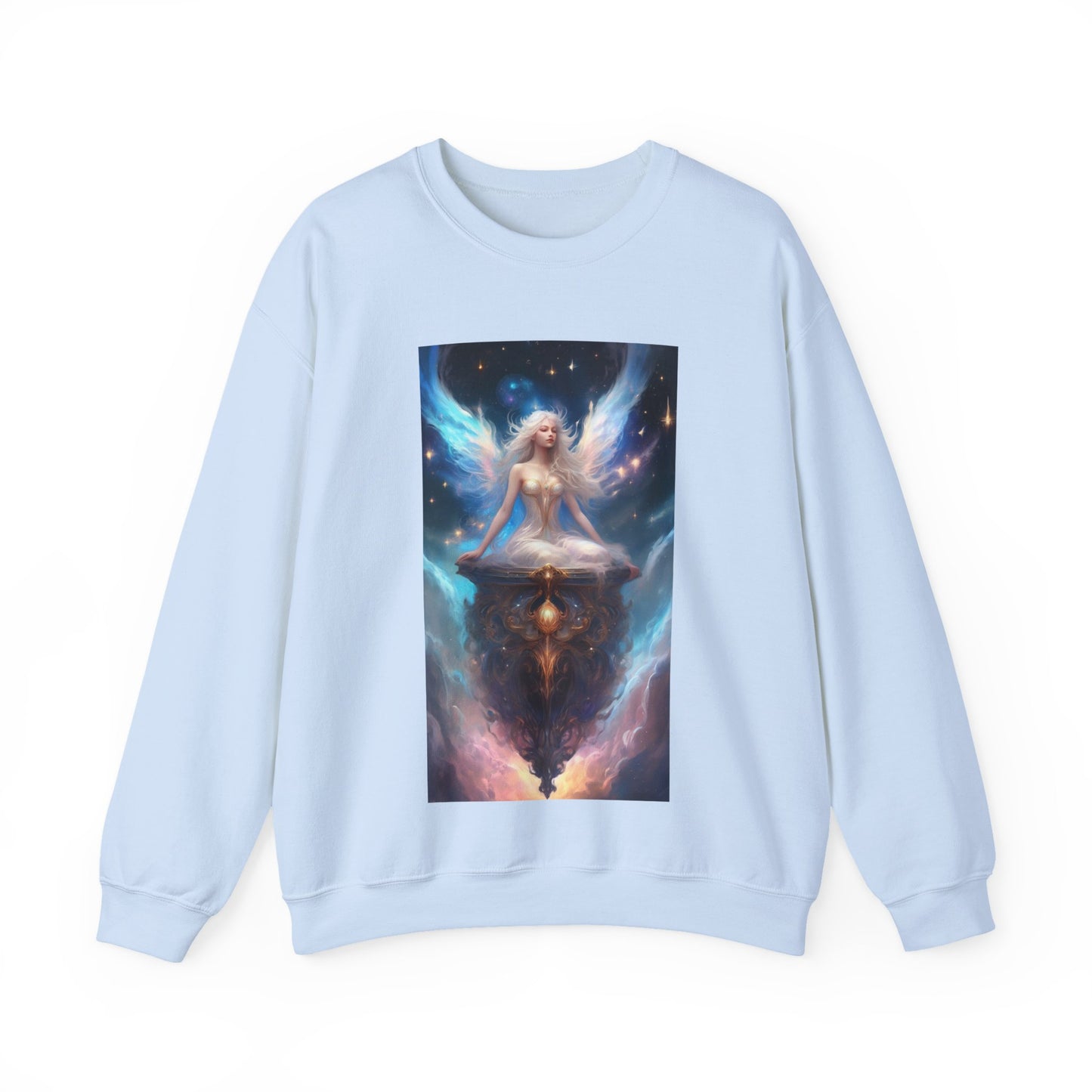 Celestial Winged Meditation Fantasy Portrait Sweatshirt