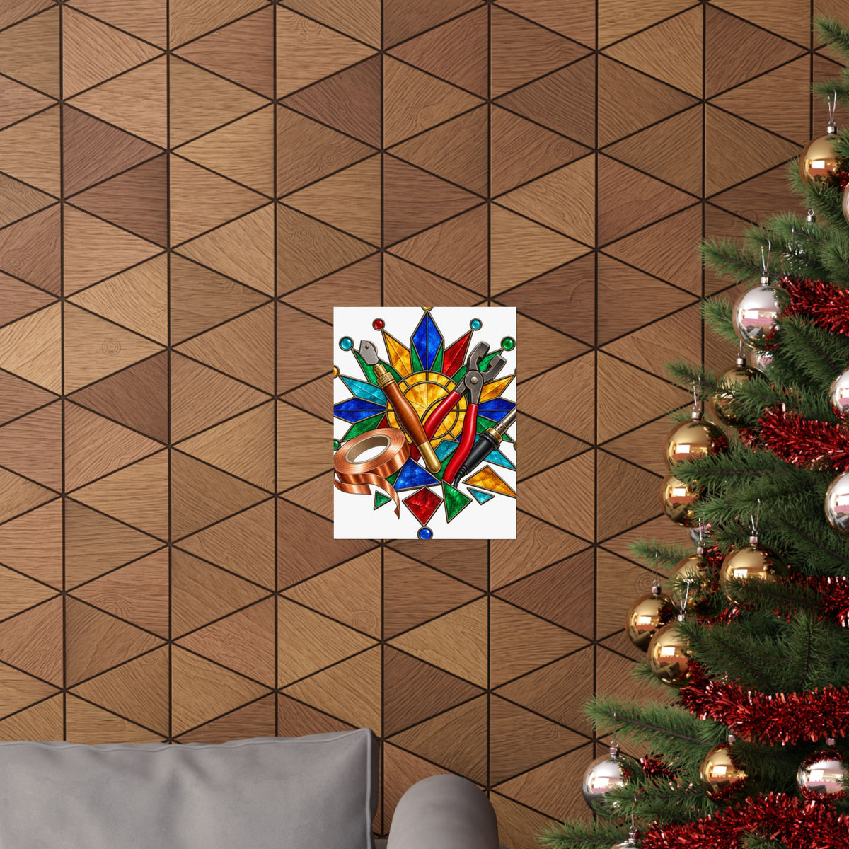 Stained Glass Workshop Tools Poster