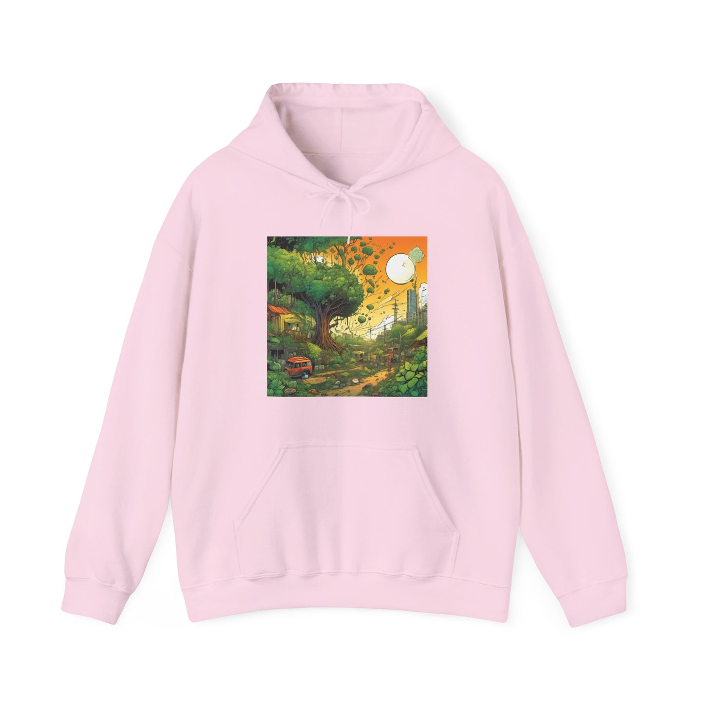 Cottage Road Landscape Nature Gift Art Hoodie