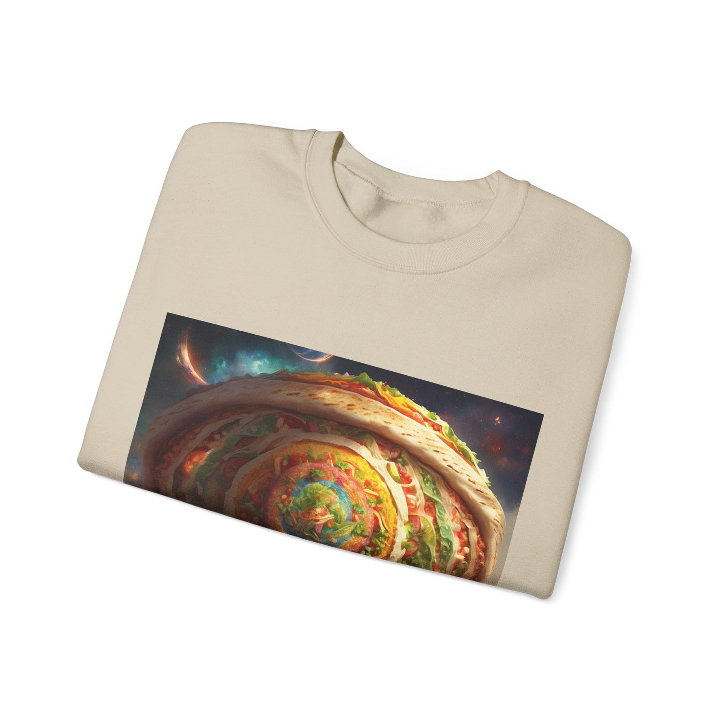 Cosmic Taco Portal Surreal Food Fantasy Art Sweatshirt
