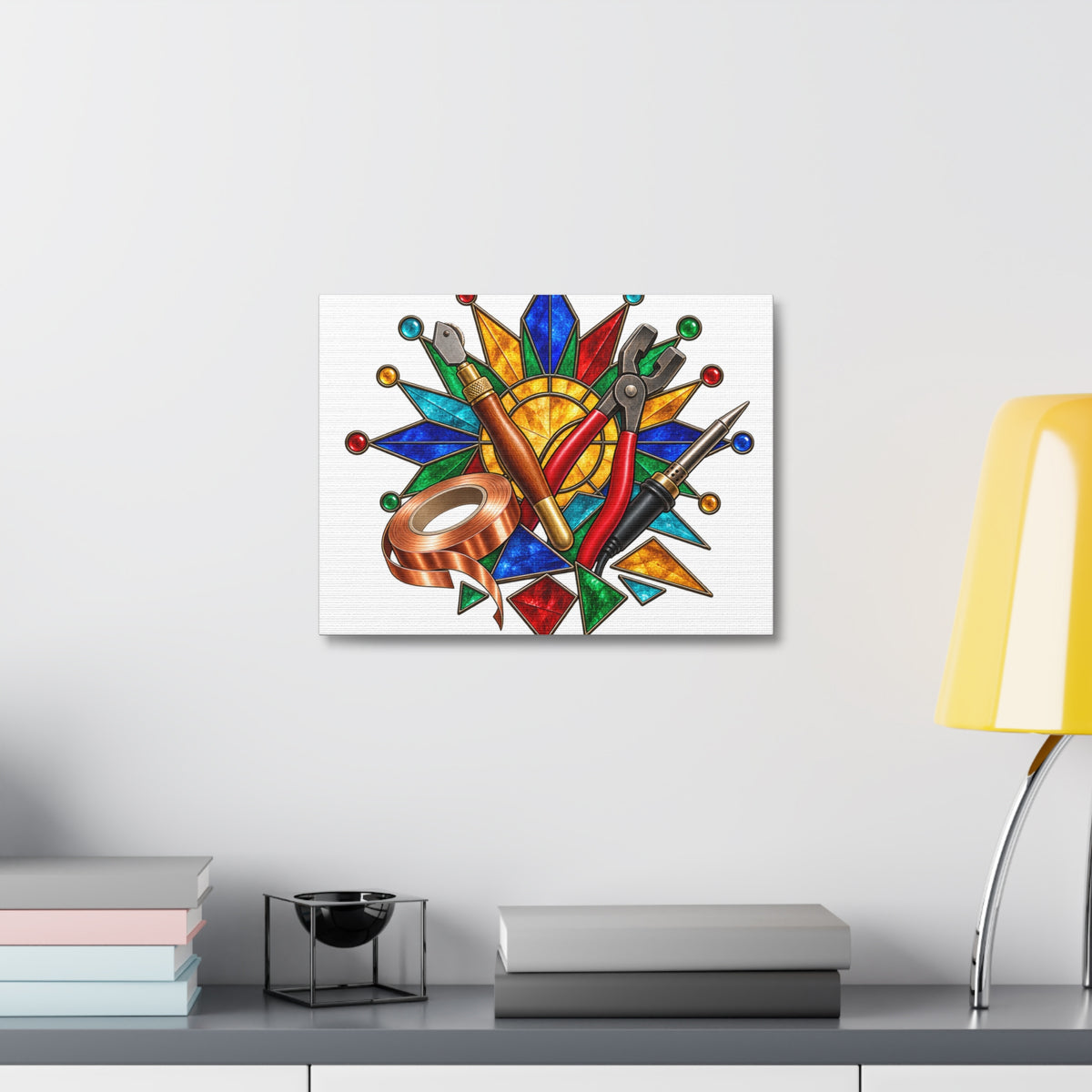Stained Glass Workshop Tools Canvas