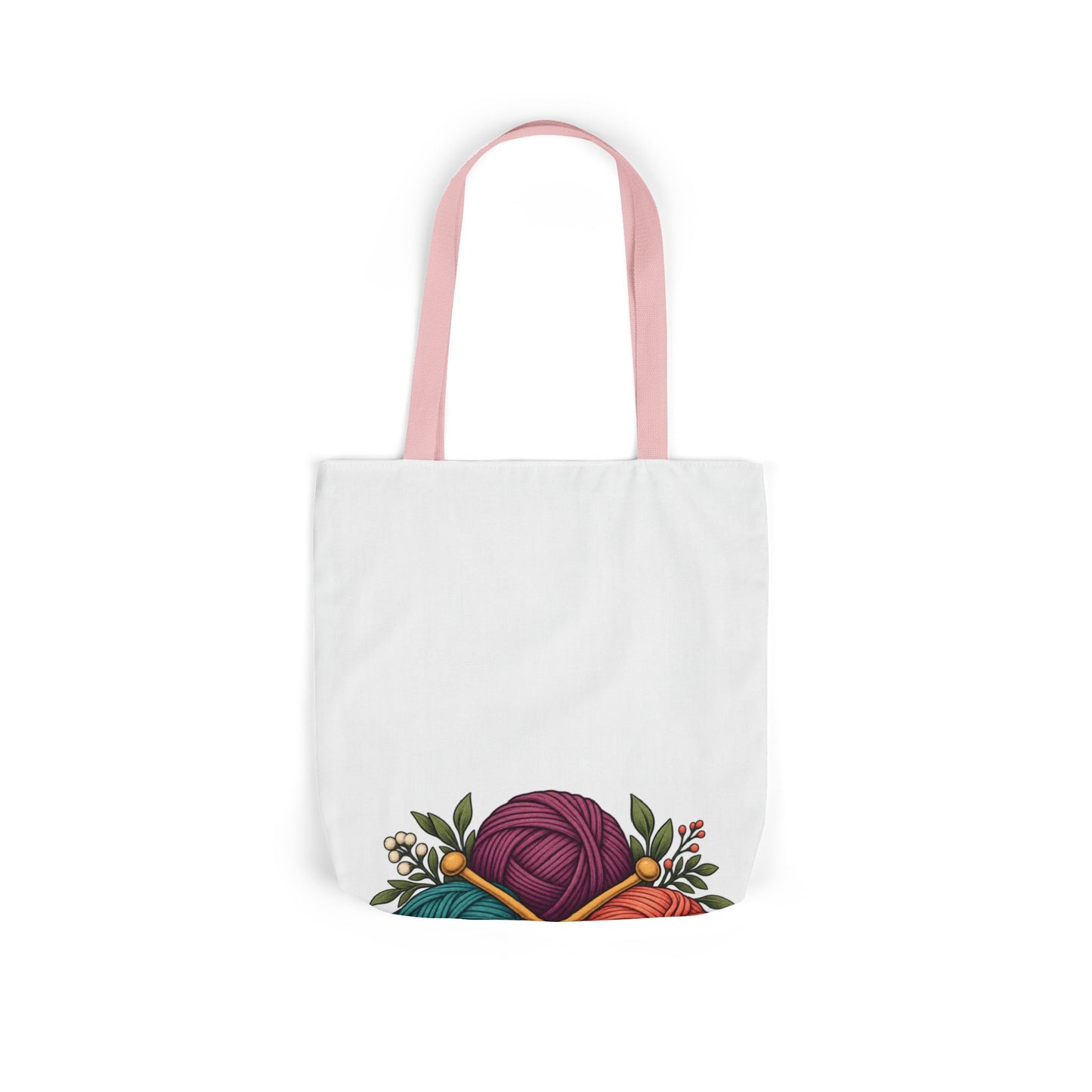 Retro Yarn and Knitting Botanical Art Tote Bag
