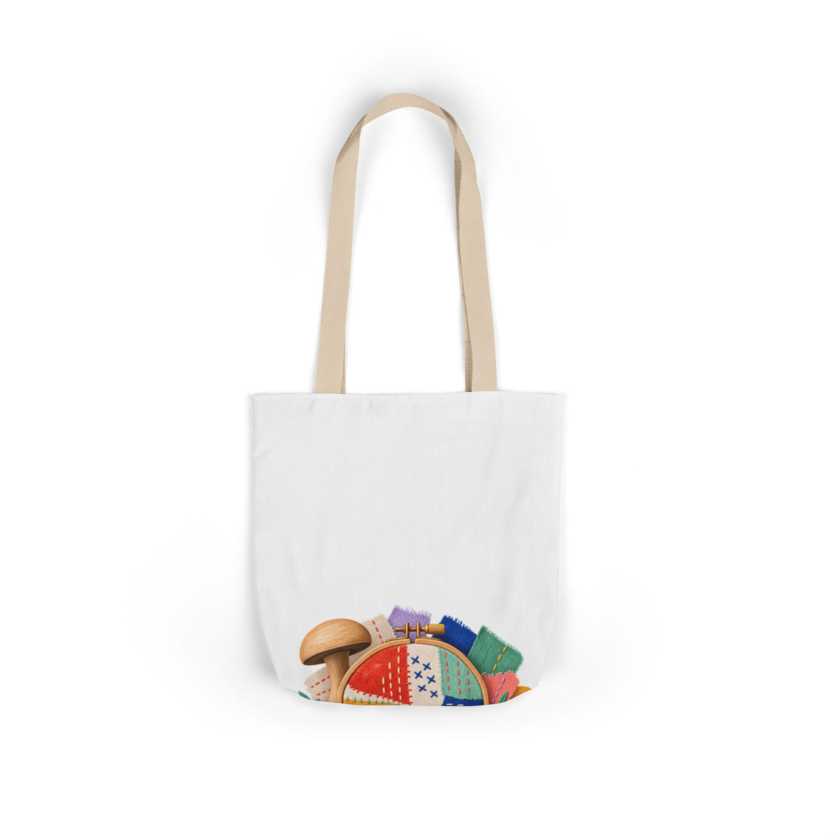 Colorful Visible Mending Workshop Tote Bag