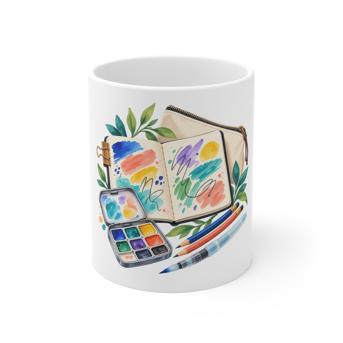 Colorful Urban Sketching Travel Kit Mug