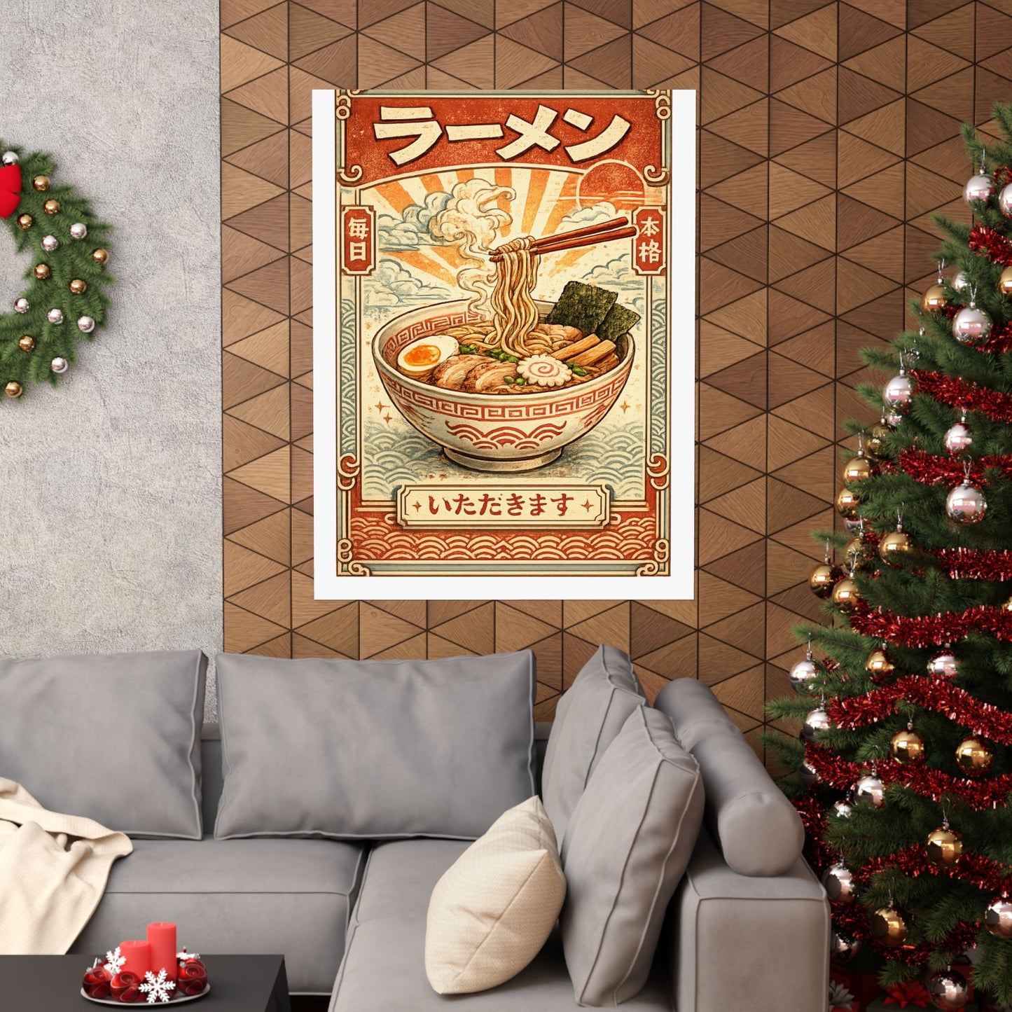 Vintage Ramen Bowl Japanese Food Art Poster