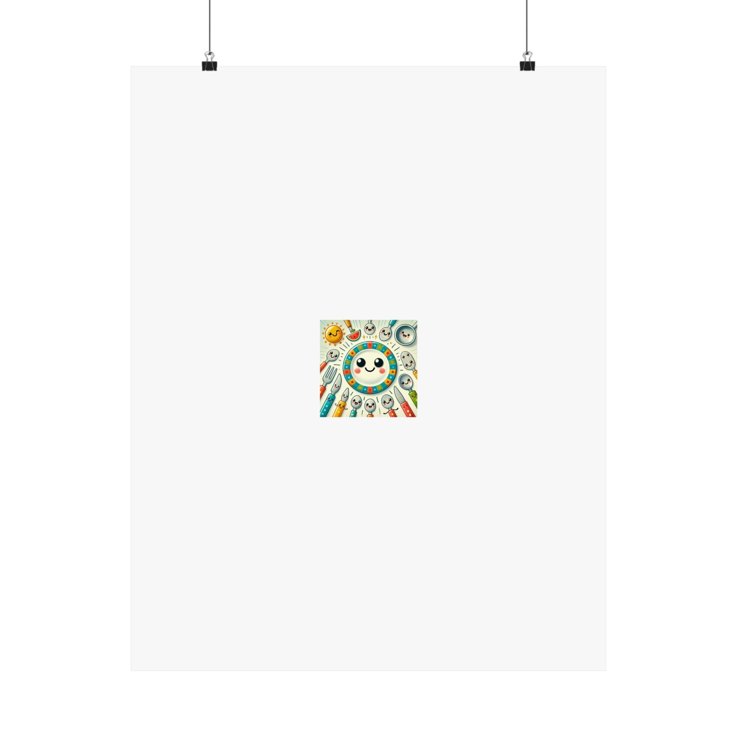 Happy Little Kitchen Club Kawaii Food Poster Kitchen Wall Art Decor