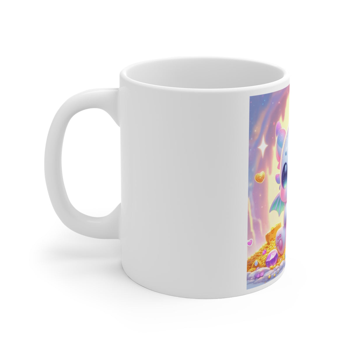 Pastel Treasure Dragon Kawaii Fantasy Coffee Mug