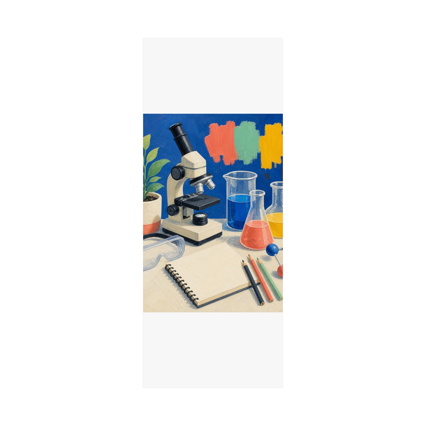 Colorful Science Lab Learning Art Poster