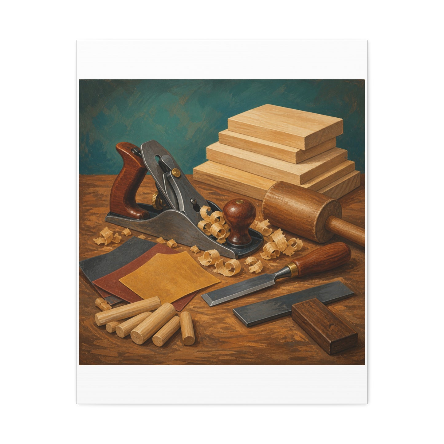 Classic Woodworking Tools Hobby Canvas Art