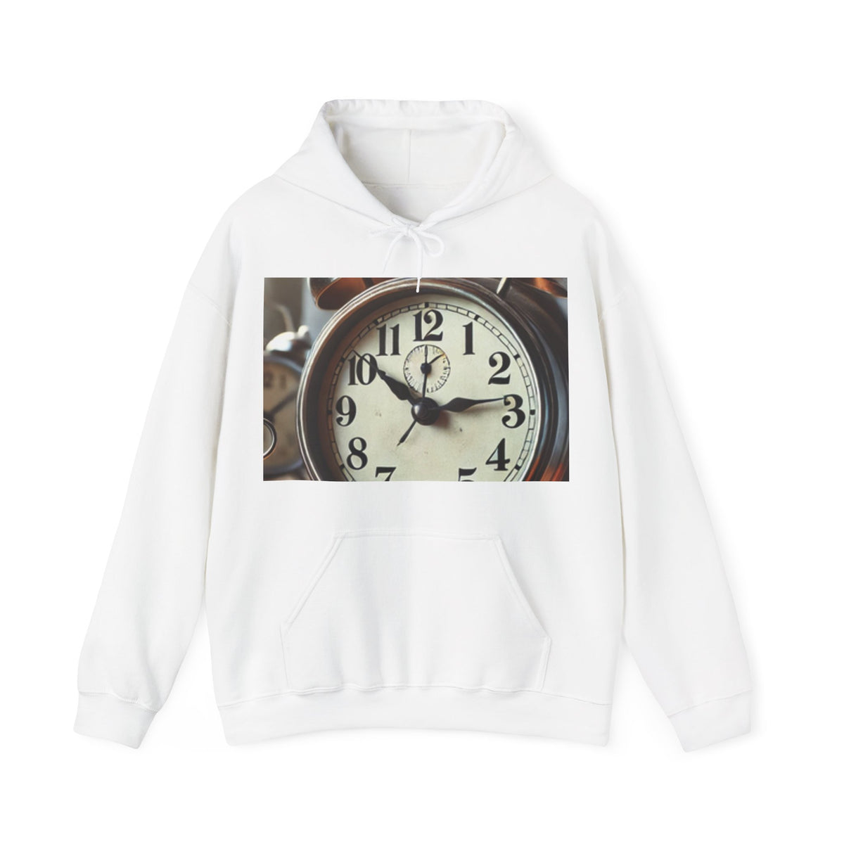 Vintage Alarm Clock Morning Routine Cozy Hoodie
