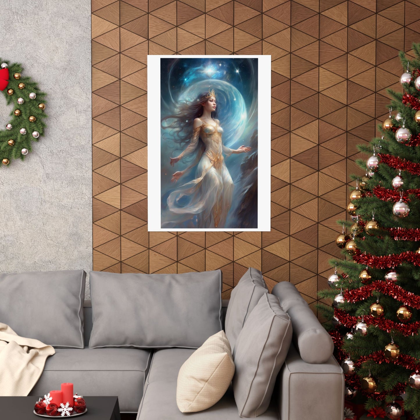 Lunar Celestial Queen Fantasy Portrait Poster