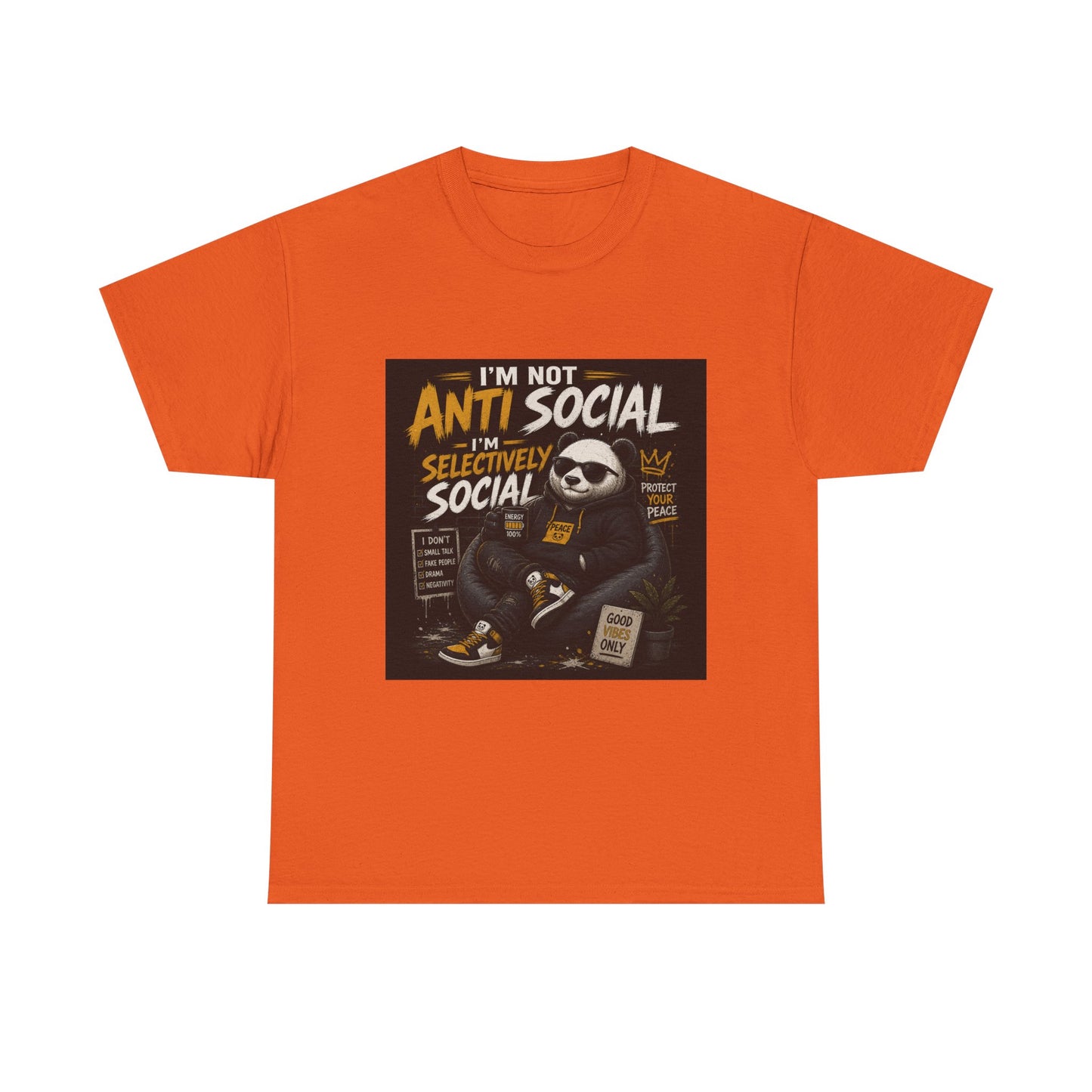 I’m Not Anti Social I’m Selectively Social sloth design Tee | funny introvert shirt