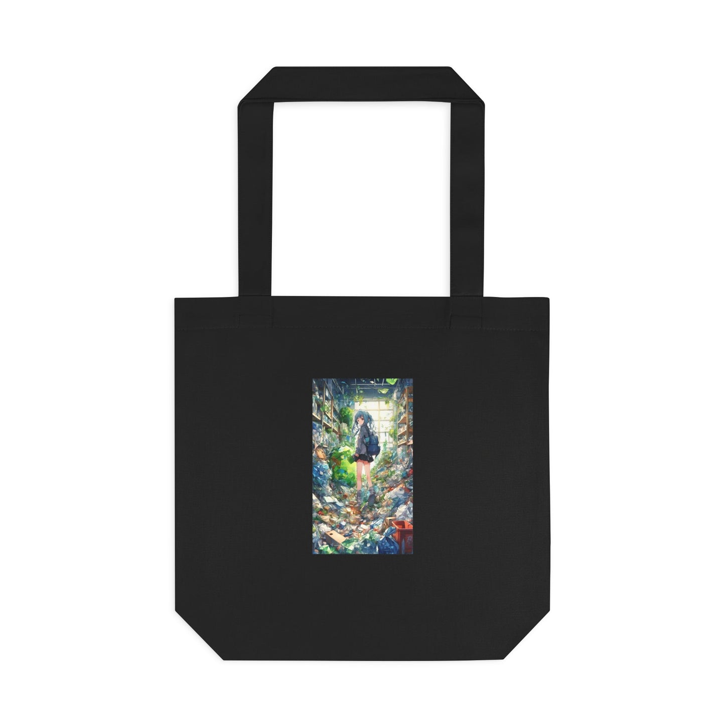 Green Recycling Alley Anime Girl Reusable Eco Tote Bag