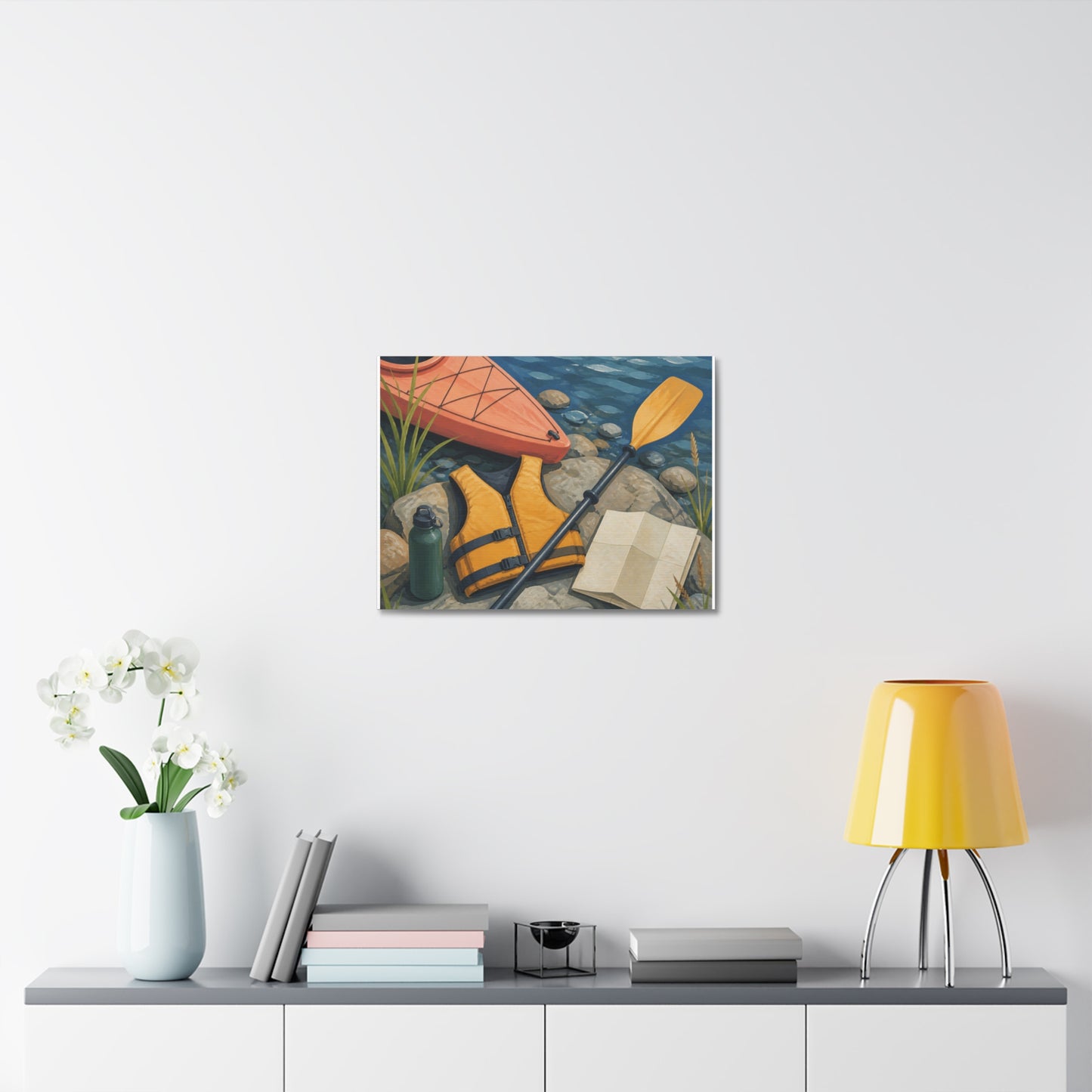 Calm Kayaking Adventure Art Canvas Art