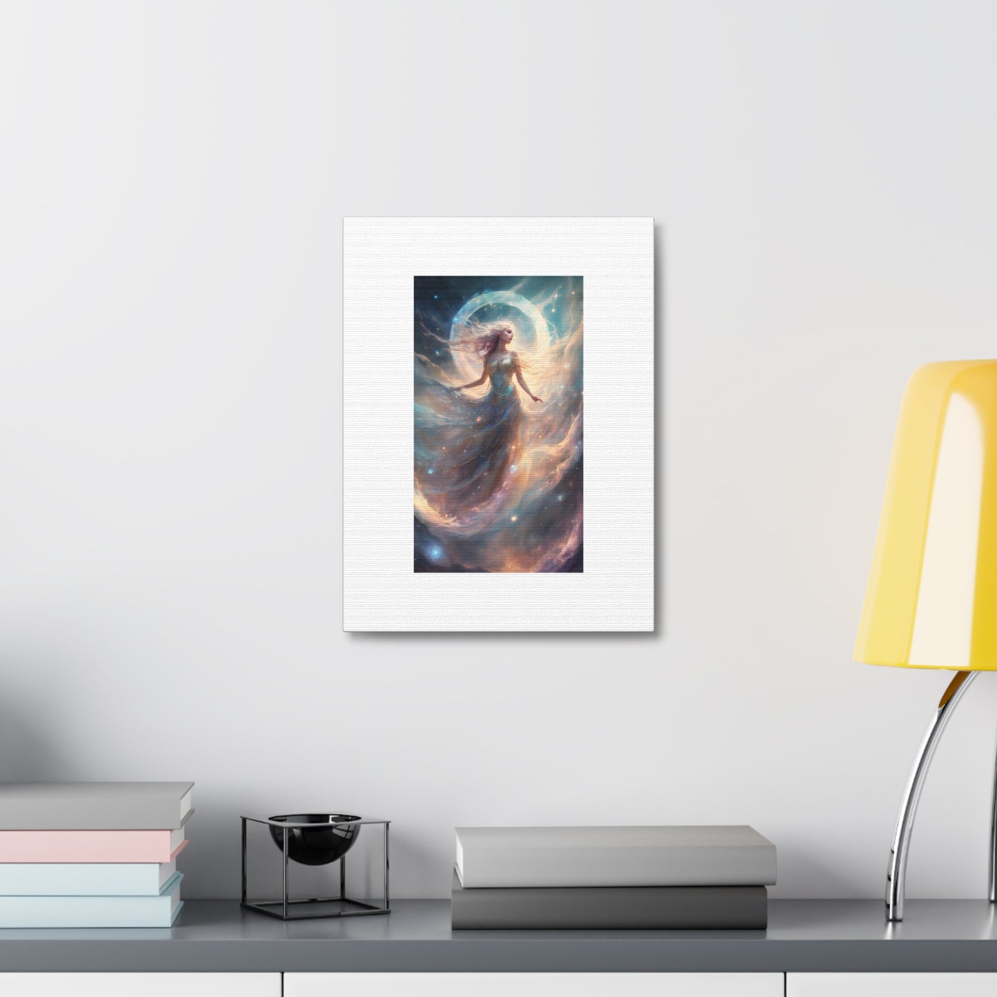 Moonlit Celestial Dancer Fantasy Portrait Canvas