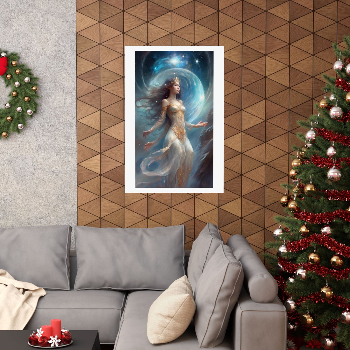 Lunar Celestial Queen Fantasy Portrait Poster