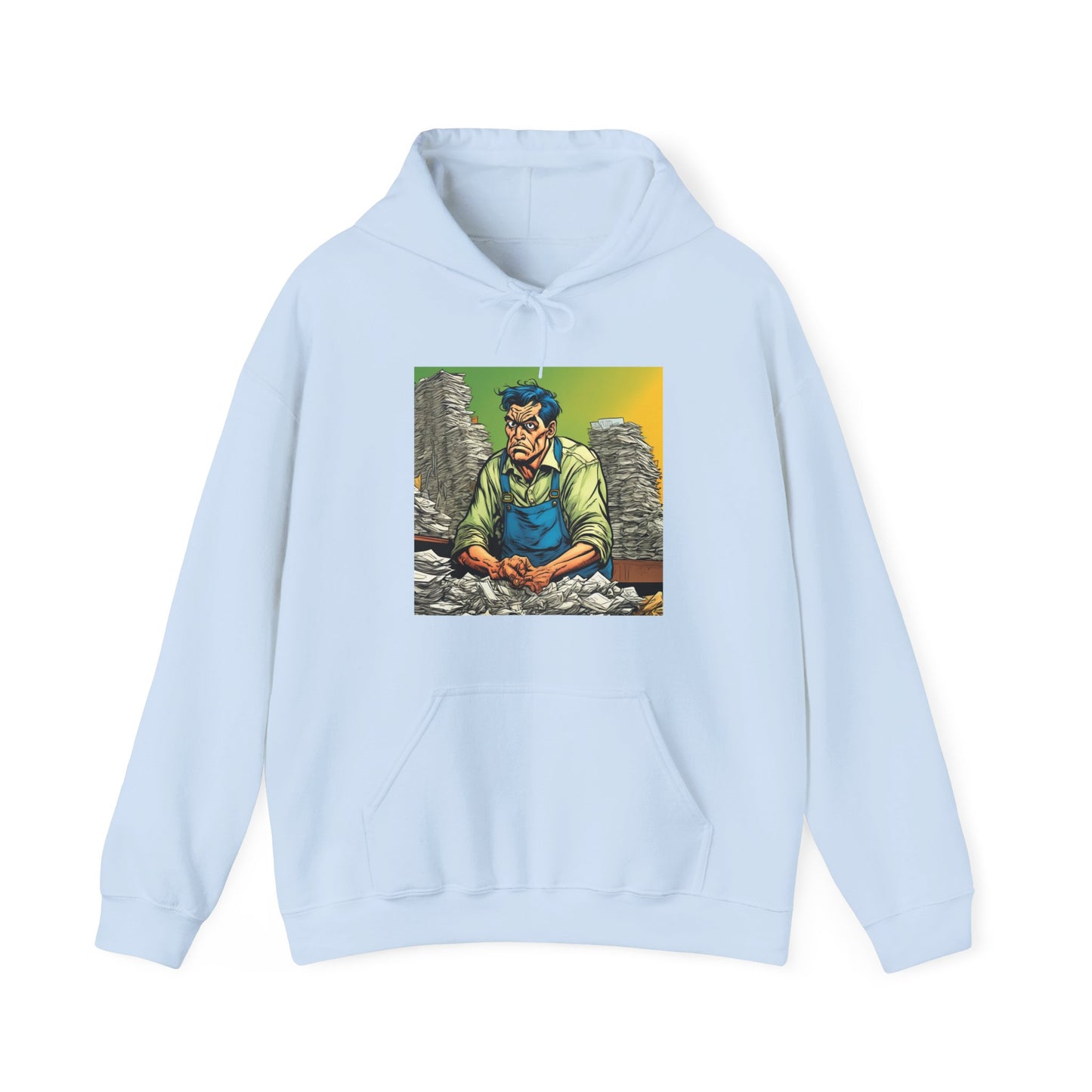 Paperwork Chaos Desk Worker Funny Office Art Hoodie
