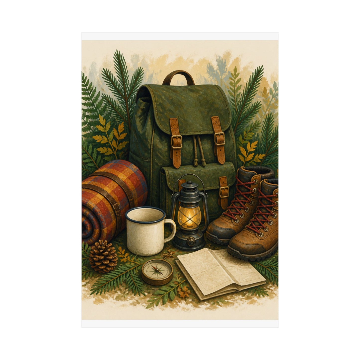 Generic Camping Gear Outdoor Adventure Poster