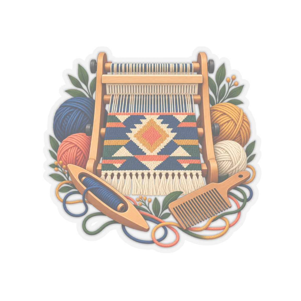 Geometric Hand Weaving Workshop Sticker