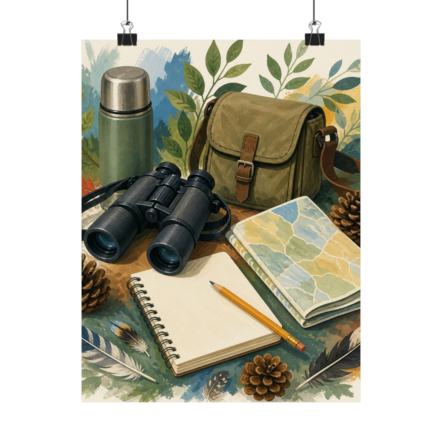 Peaceful Birdwatching Hobby Art Poster