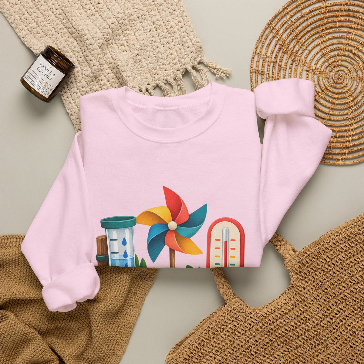 Colorful Backyard Weather Watching Kit Sweatshirt