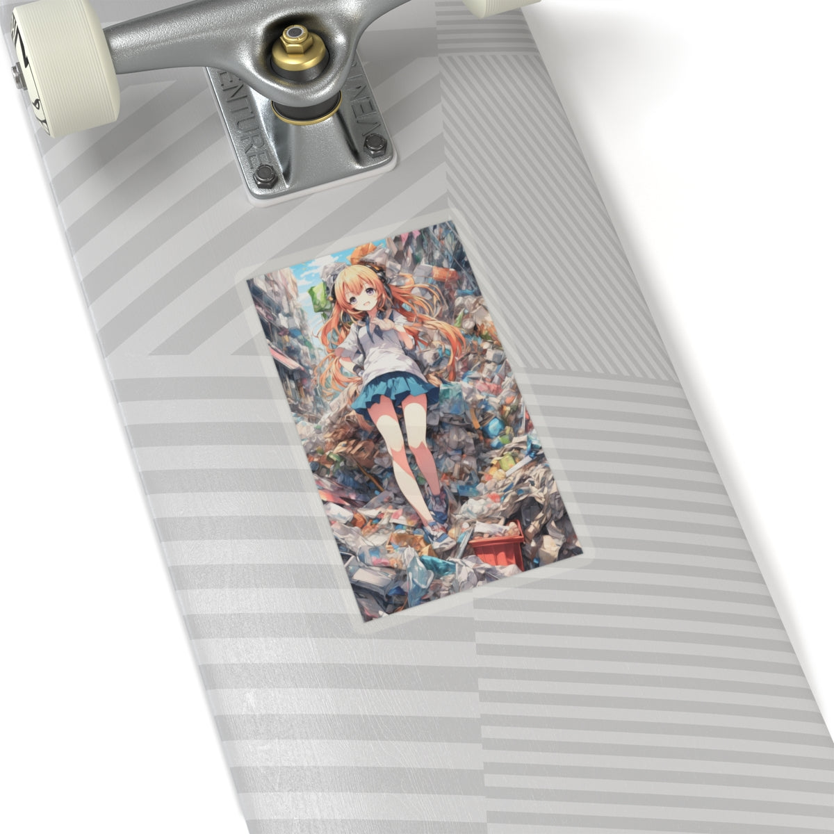 Recycling Rescue Anime Heroine Eco Street Art Sticker