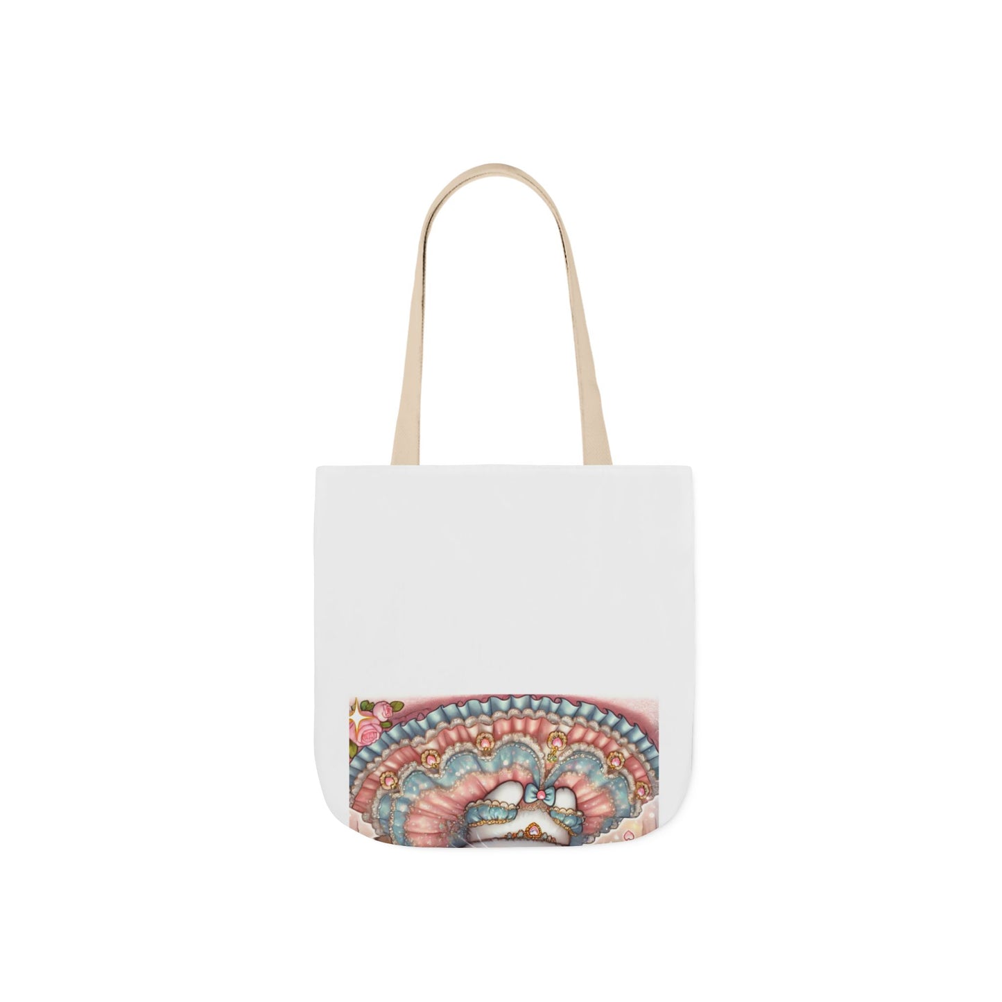 Pastel Princess Calico Cat Fantasy Canvas Tote Bag