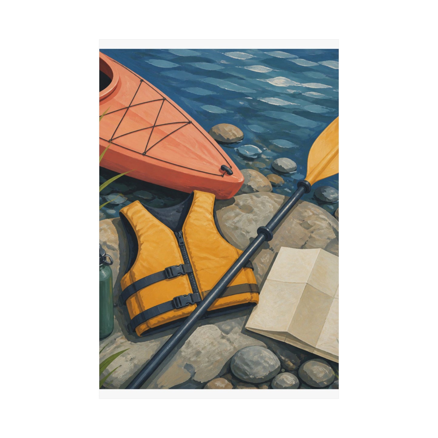Calm Kayaking Adventure Art Poster