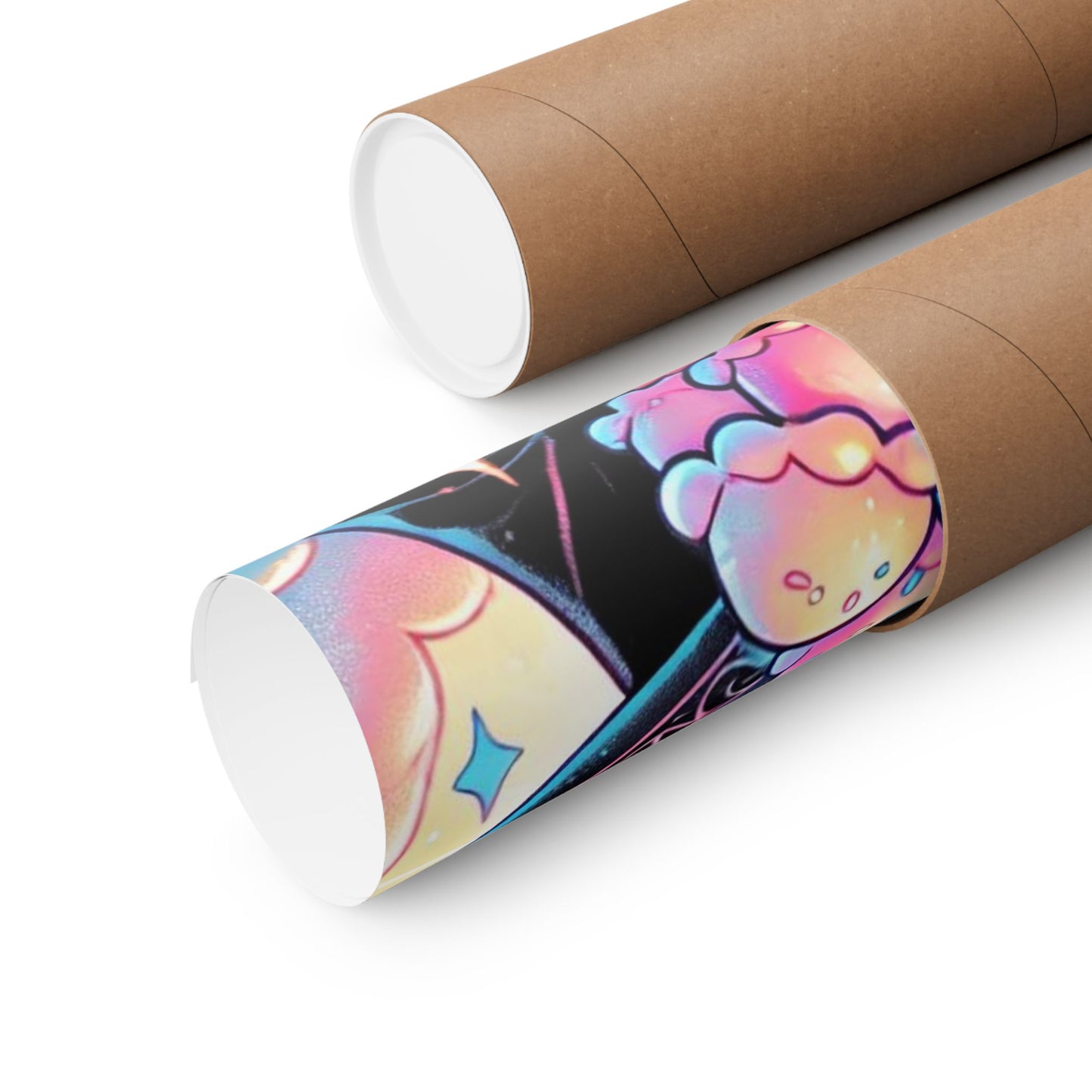 Cute Grim Reaper Ice Cream Pastel Novelty Poster