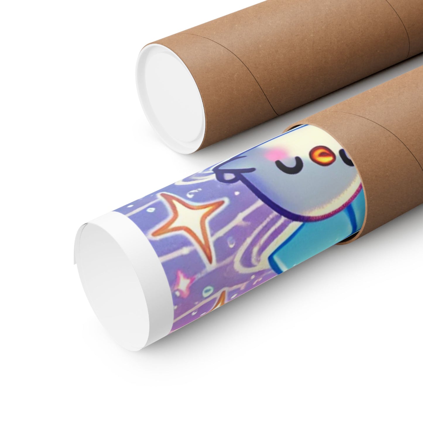 Cute Winter Penguin Ice Floe Kawaii Art Poster