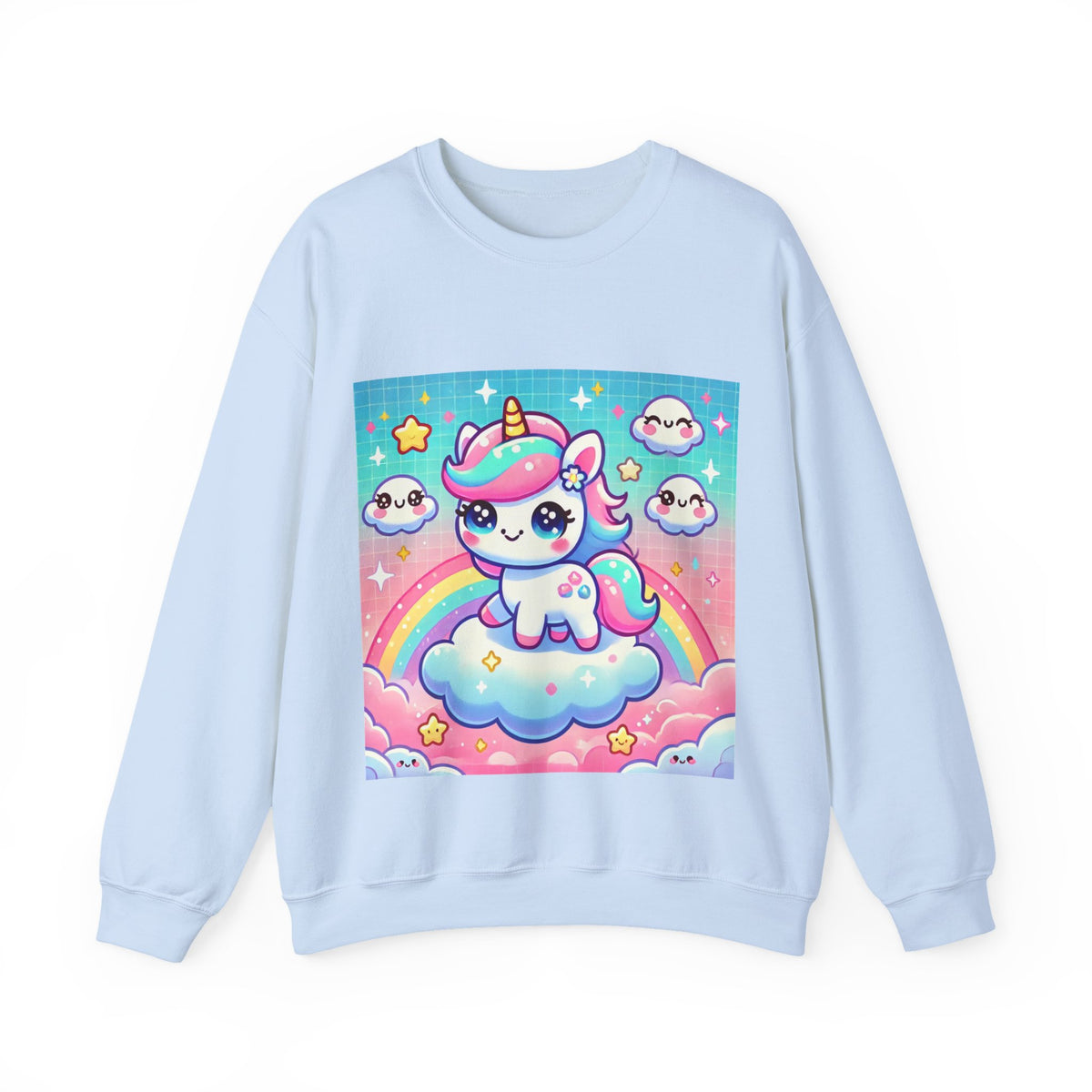 Pastel Rainbow Unicorn Cloud Kawaii Sweatshirt