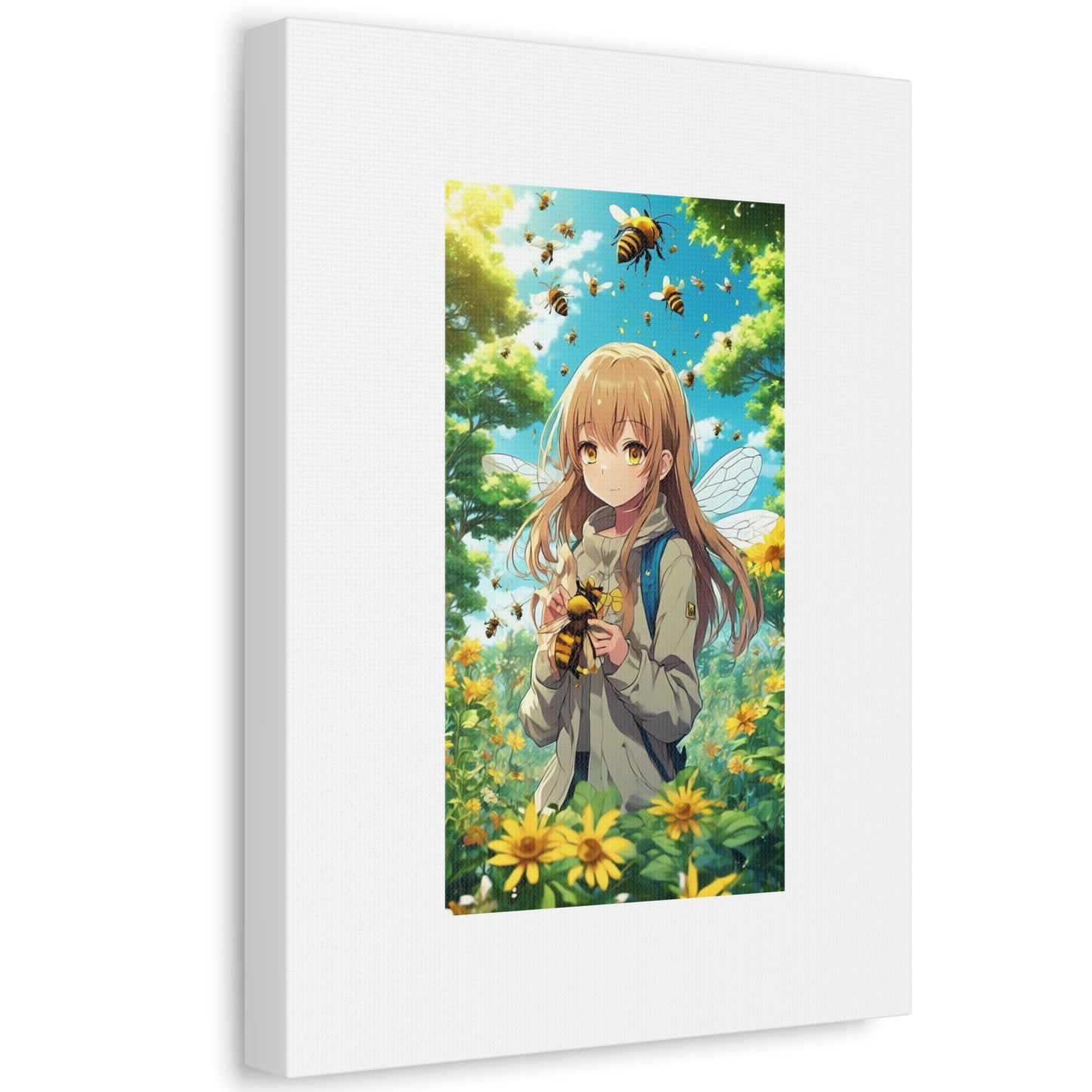 Bee Fairy Garden Anime Nature Art Canvas