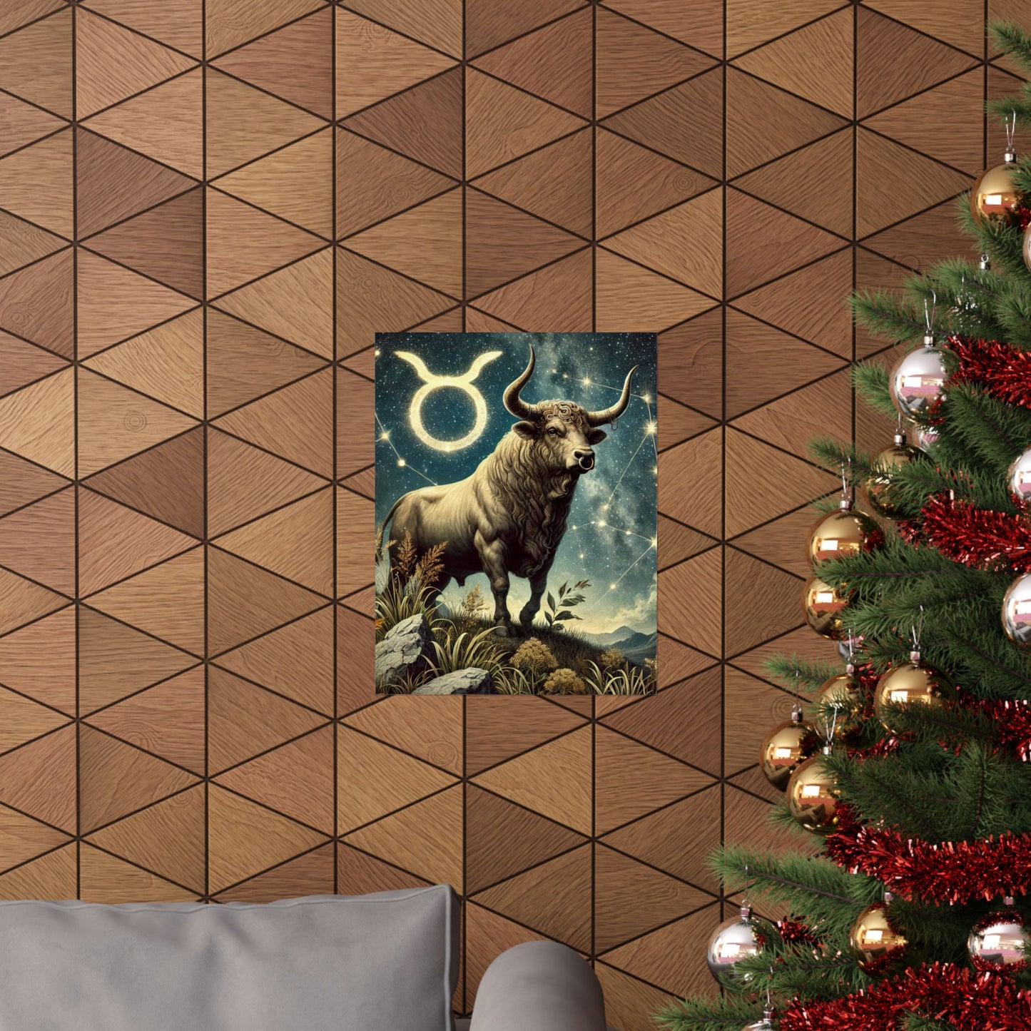 Taurus Bull Constellation Celestial Wall Art Poster