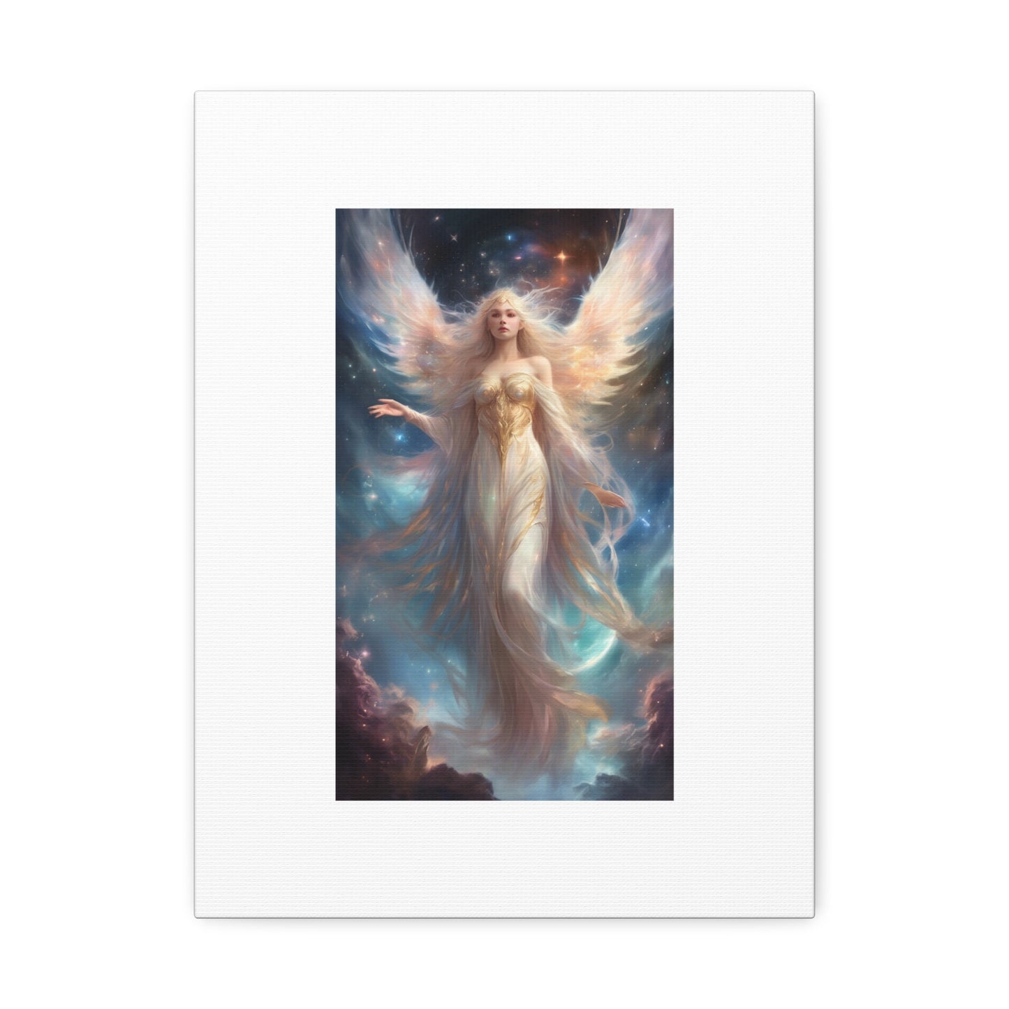 Celestial Winged Heroine Fantasy Portrait Canvas