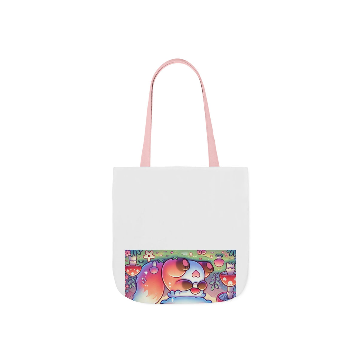 Pastel Woodland Fox Mushroom Kawaii Canvas Tote Bag