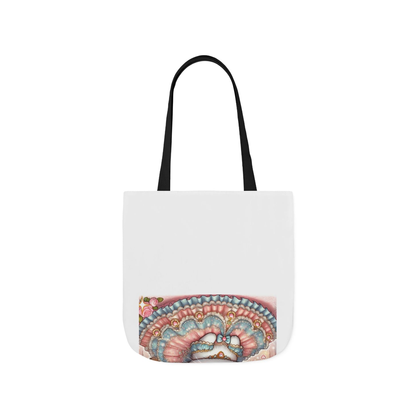 Pastel Princess Calico Cat Fantasy Canvas Tote Bag