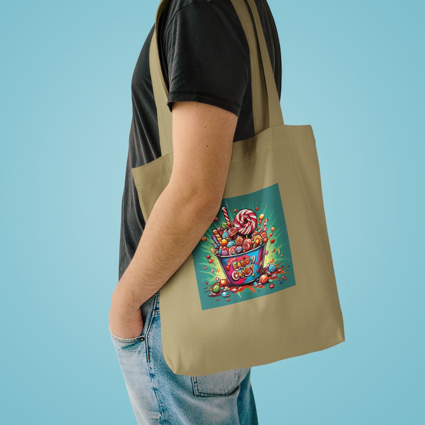 Holiday Candy Bucket Sweets Gift Art Tote Bag