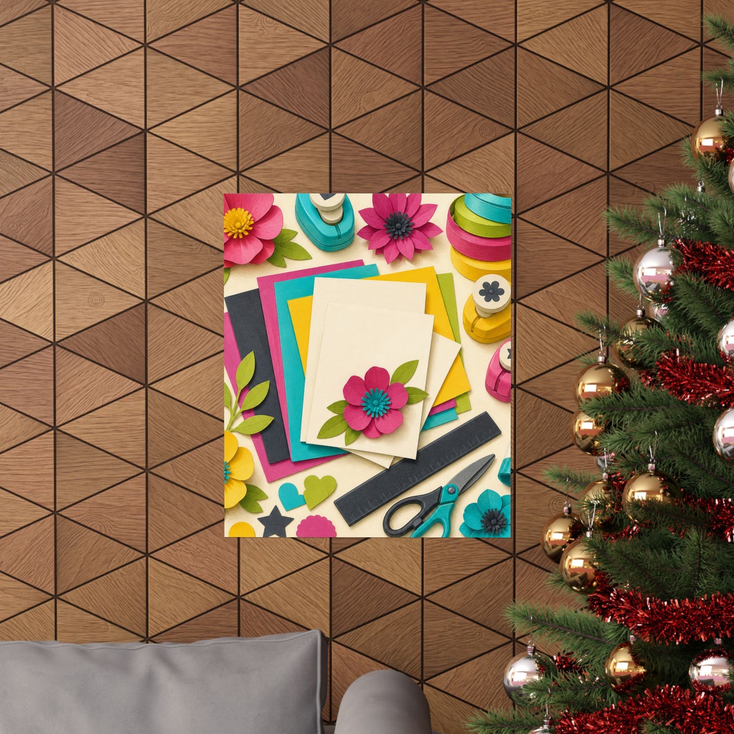 Bright Paper Crafting Hobby Poster