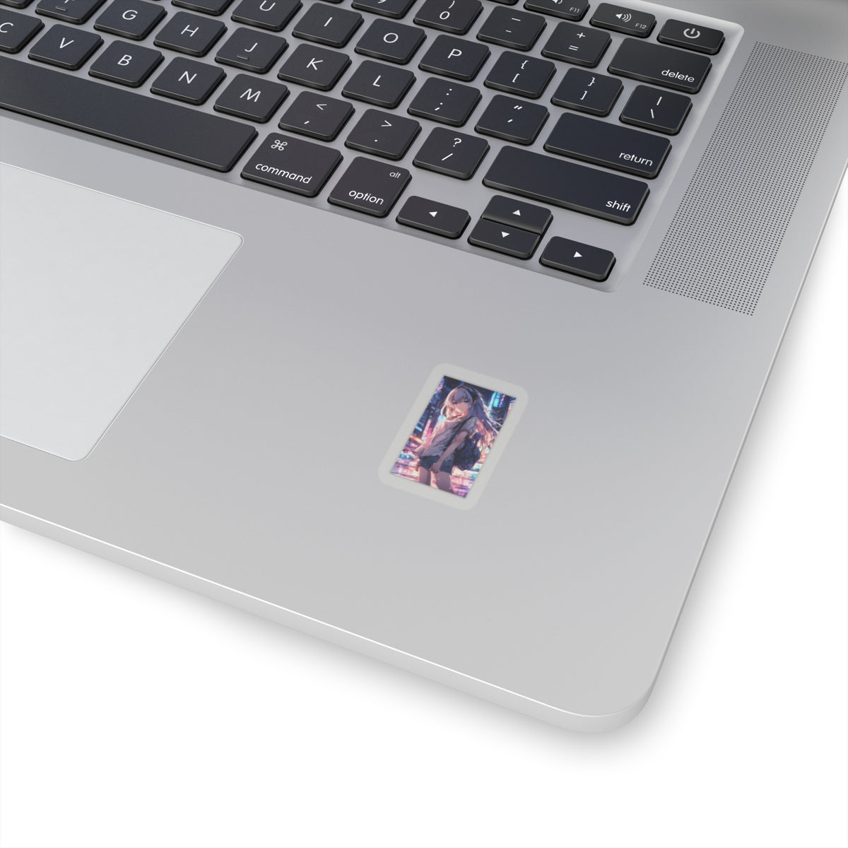 Anime City Night Heroine Portrait Neon Sticker